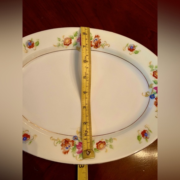 RARE MED Eschenbach Baronet style Bavarian China Pa tern Floral Oval Platter - Picture 3 of 11